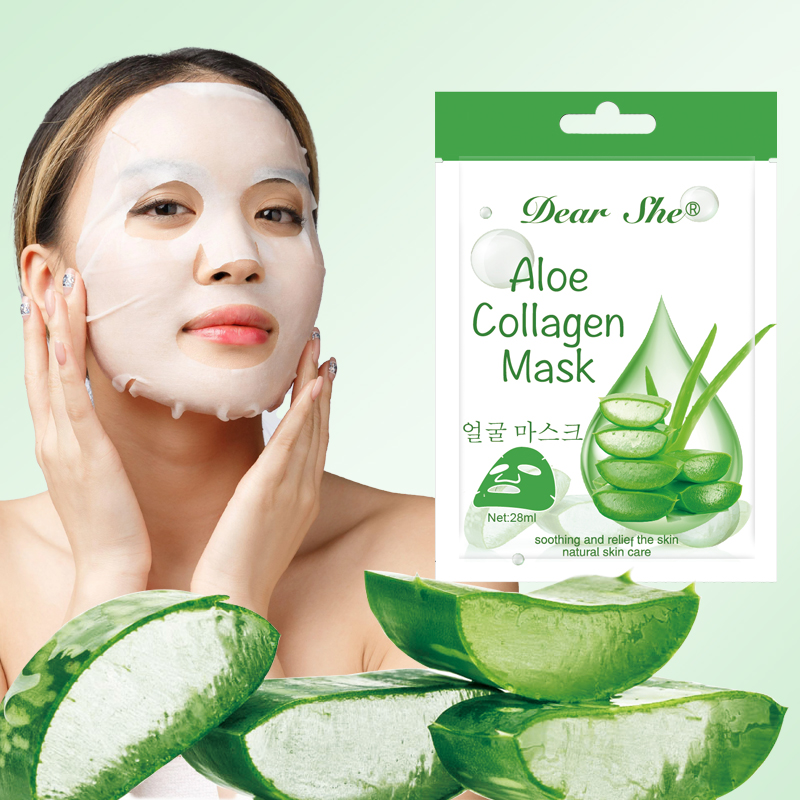 Custom 100% Natural Organic Aloe Vera Cosmetic Refreshing Soothing Sheet Mask Korean Skin Care Beauty Fruit Facial Masks 
