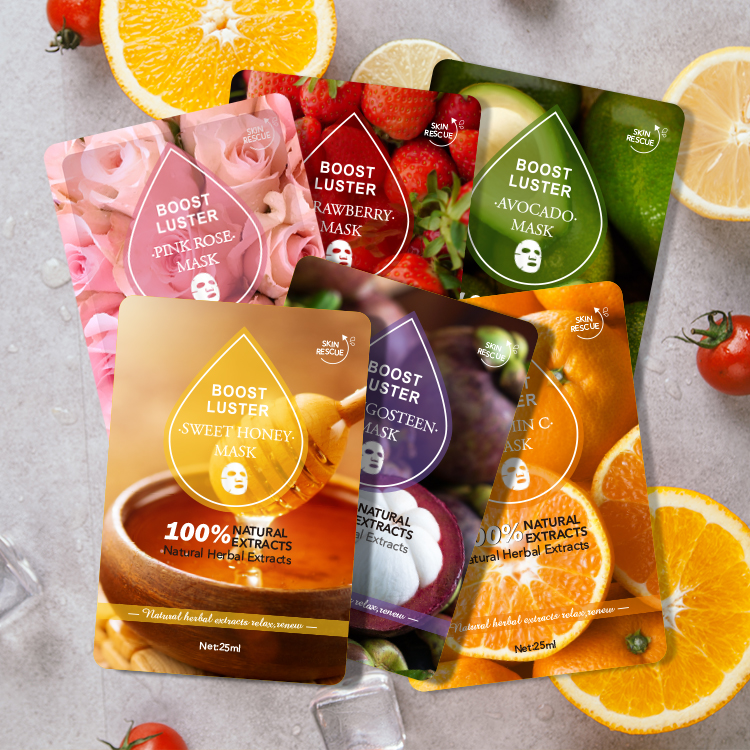 Skin Care 100% Natural Extracts Organic Mangosteen Sheet Mask Anti-acne Lightening Cosmetic Facial Mask 