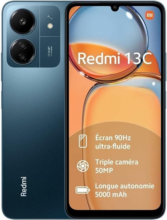 SMARTPHONE NU XIAOMI REDMI13C-128GO-BLUE